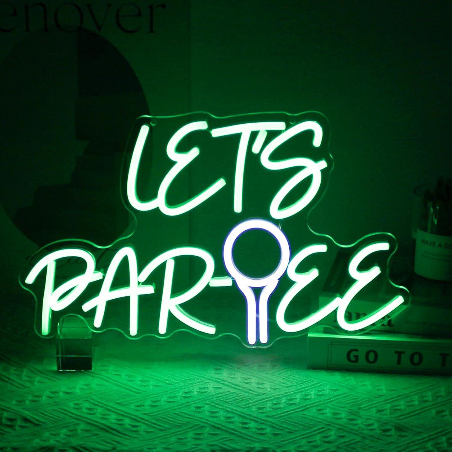 Neon Sign Party - Laten we Par Tee Neon Sign
