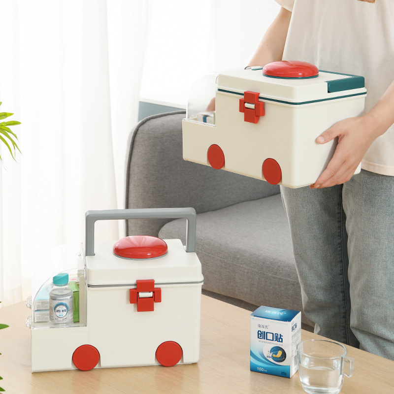 Napkin Folding Set - Nieuwe plastic ambulance-medicijnkist, draagbare grote familiekist,