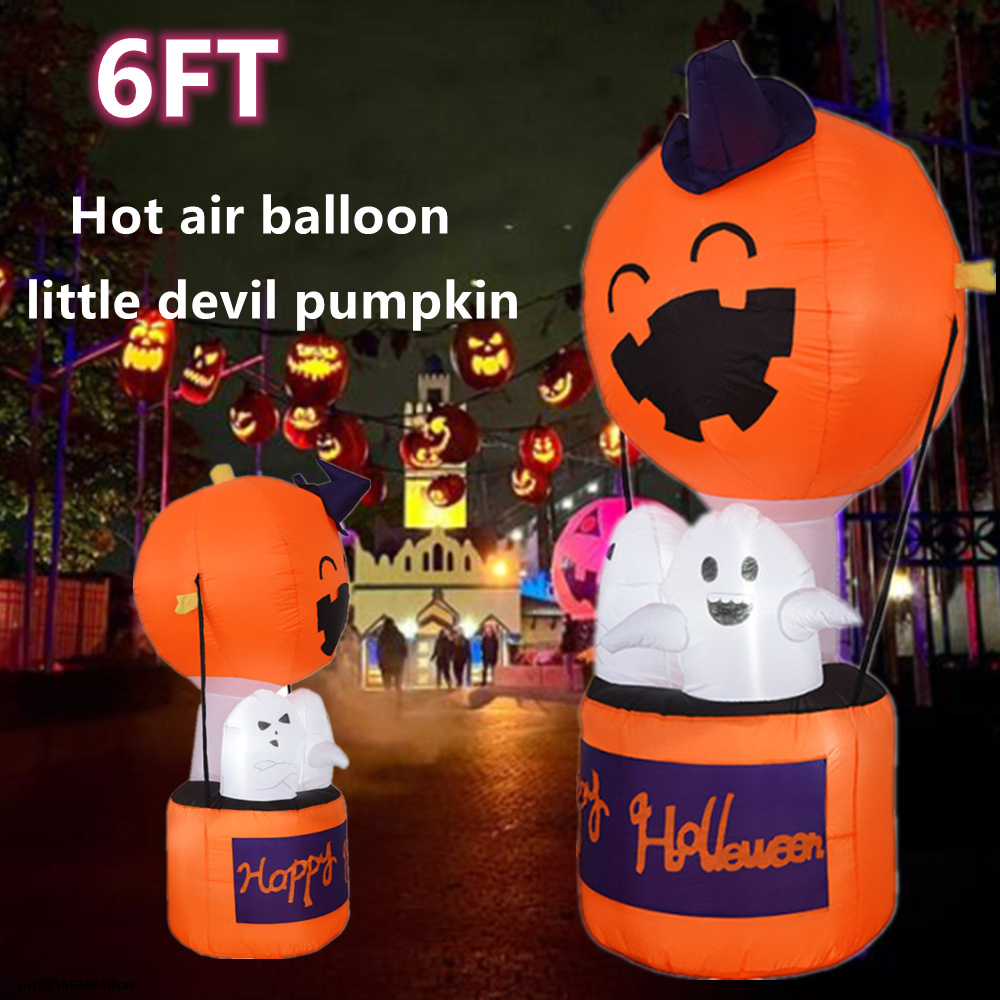 Led Balloon Light - Halloween Opblaasbare 1.8M Heteluchtballon Kleine Duivel