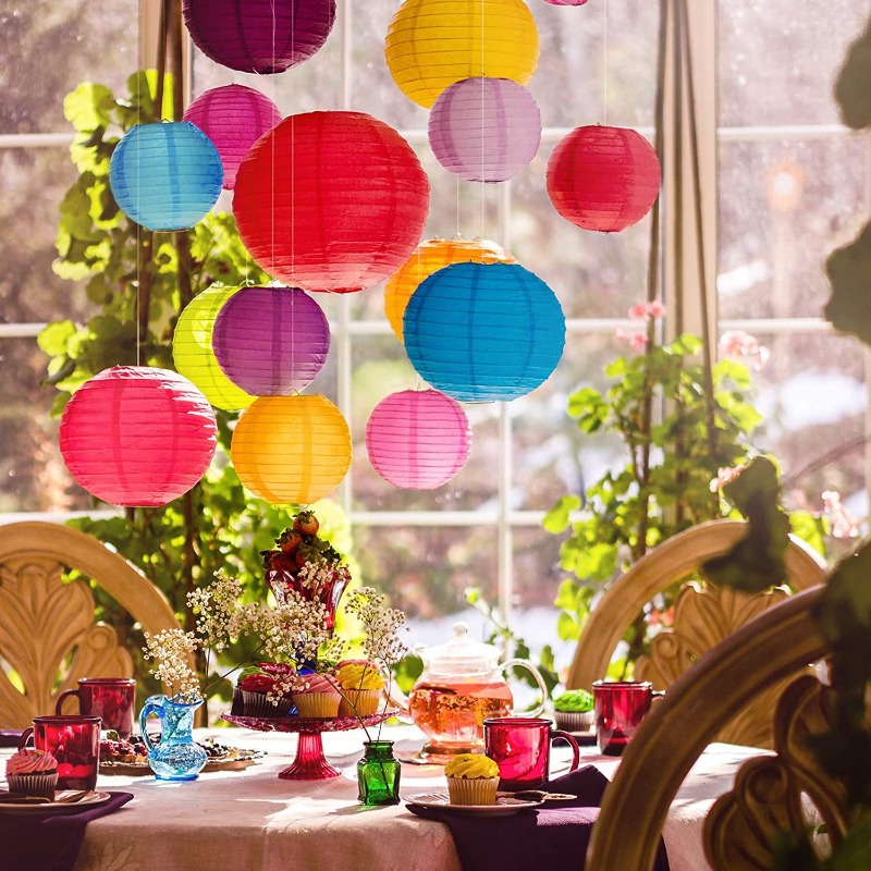 Event Party Shop - Groene papieren lantaarns 4