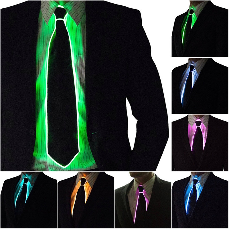 Event Party Dj - Mannen Gloeiende Stropdas EL Draad Neon