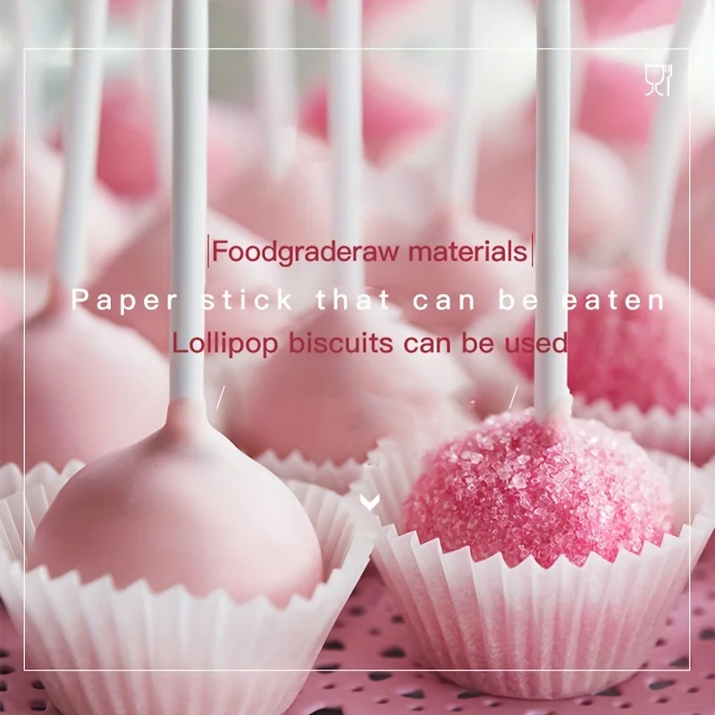 Paper Straw Color - 100 stuks, wegwerp witte kraftpapieren cakepopstokjes