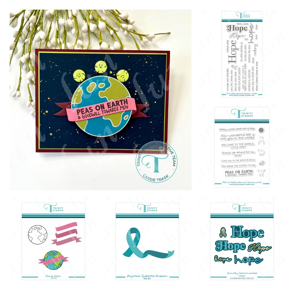 Papercraft Supply Ribbon - Gelaagde Steunlint Metalen Snijmallen En Sentiment
