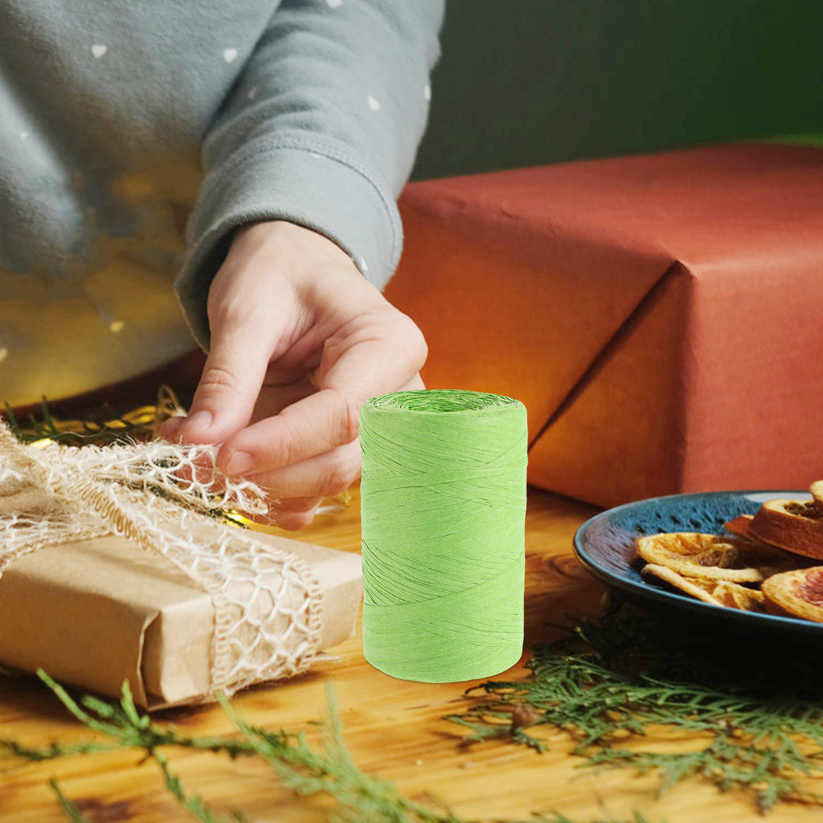 Gekleurd raffia-papierkoord pl - Papercraft Supply Ribbon recensie en prijs
