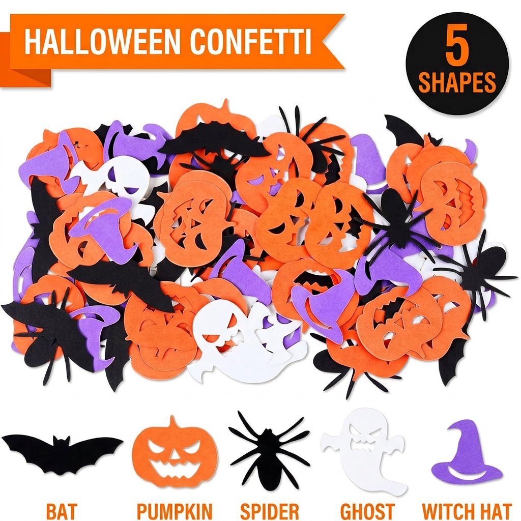 Halloween-feestdecoraties, con - Papercraft Supply Confetti recensie en prijs