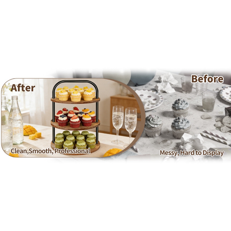 ABLN-Houten Cupcake Stand Dess - Cupcake Stand Tier recensie en prijs