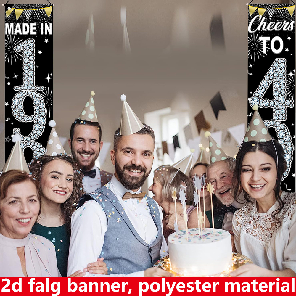 2 stuks 2D platte 40e verjaard - Party Banner Gold recensie en prijs