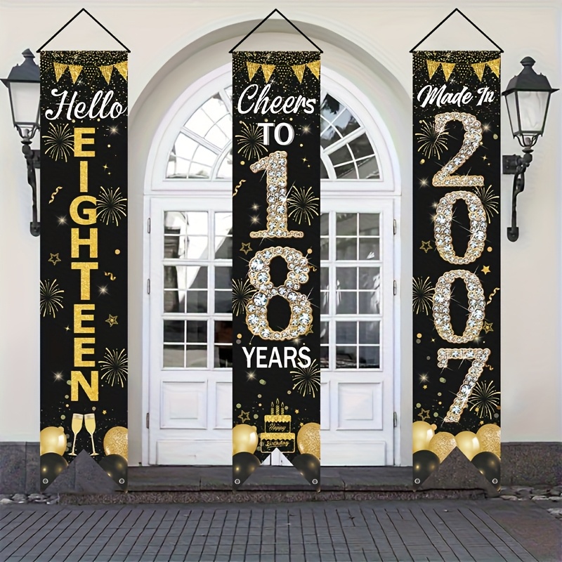 2D 3-delige 18e verjaardag deu - Party Banner Gold recensie en prijs