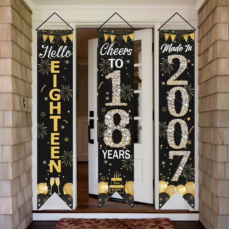 2D 3-delige 18e verjaardag deu - Party Banner Gold recensie en prijs