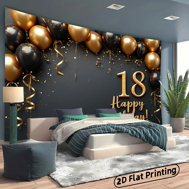 2D 1-delige zwart-gouden ballo - Party Banner Gold recensie en prijs