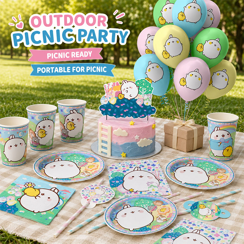 Molang Cartoon Thema Feestarti - Paper Straw Color recensie en prijs