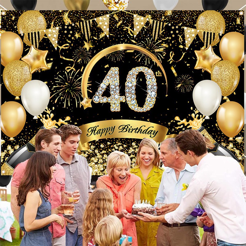 Gelukkige 30e 40e 50e verjaard - Party Banner Gold recensie en prijs