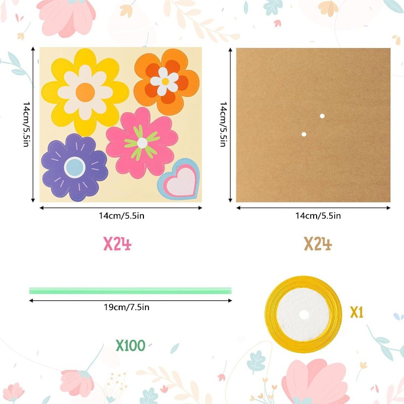 100 stuks DIY bloemenboeket ki - Papercraft Supply Ribbon recensie en prijs
