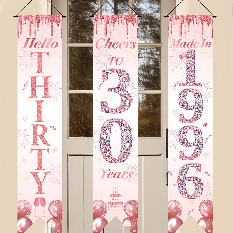 2D platte 3-delige roze gouden - Party Banner Gold recensie en prijs