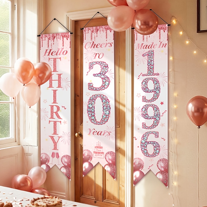 2D platte 3-delige roze gouden - Party Banner Gold recensie en prijs
