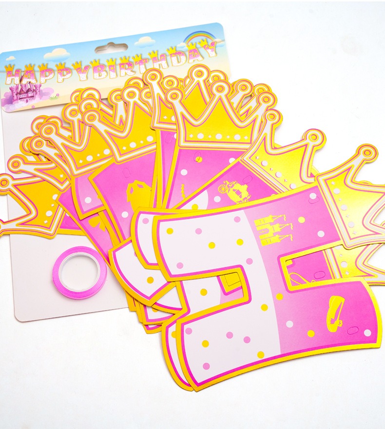 Roze Stempelen Gouden Kroon Th - Party Banner Gold recensie en prijs