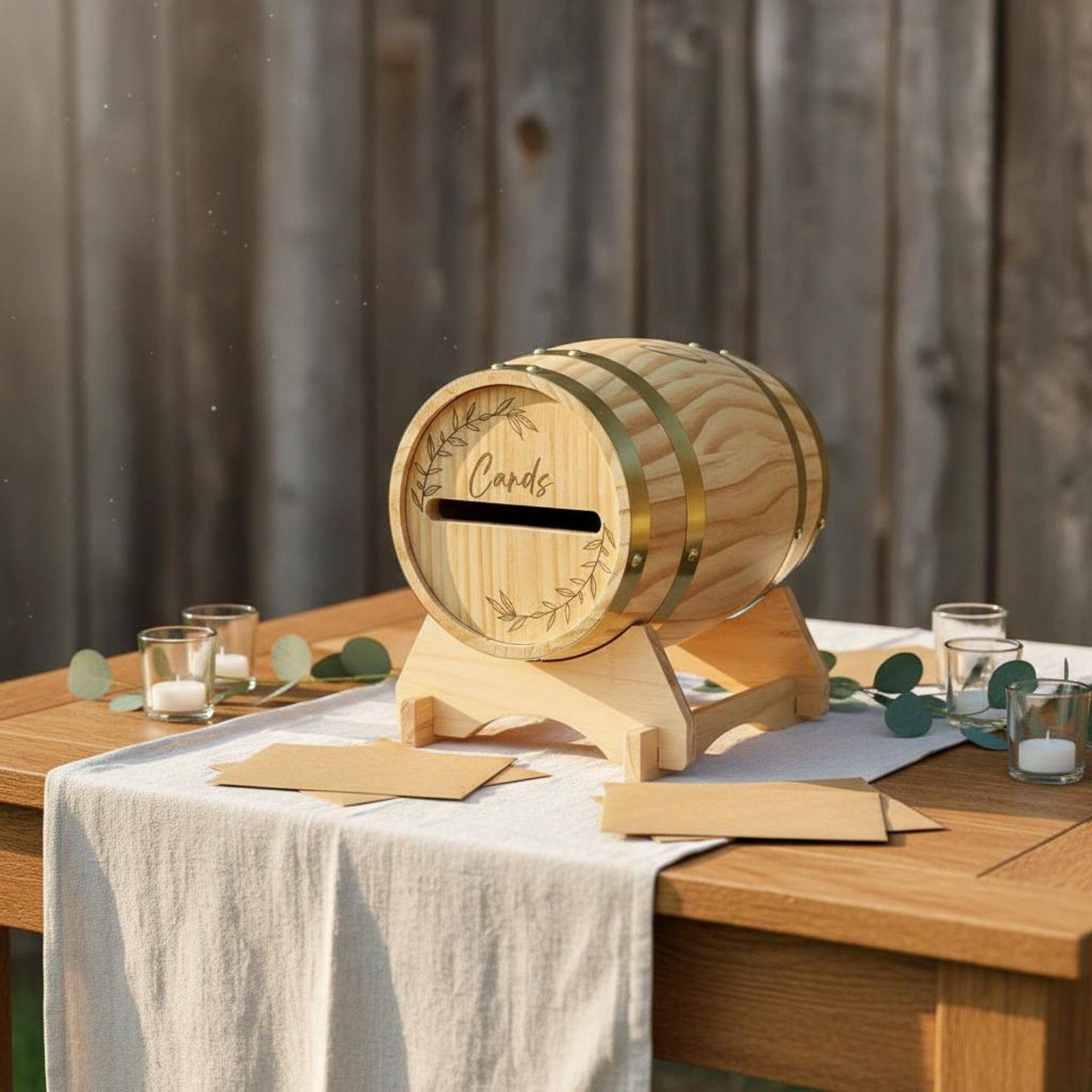 Rustieke houten kaartenbox in  - Event Party Box recensie en prijs